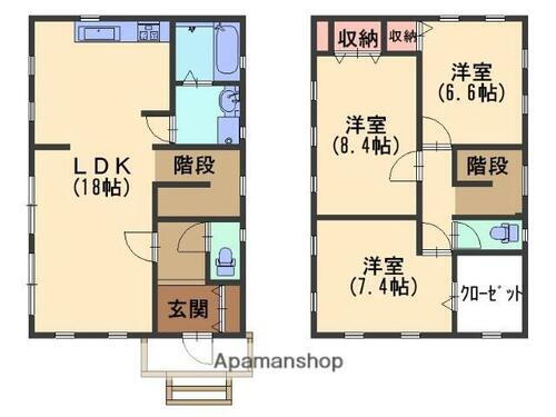 米林貸家Ａ 3SLDK 賃貸物件詳細