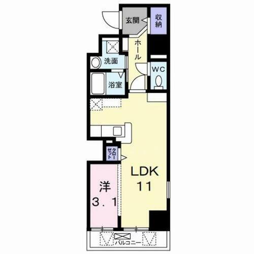 福岡県北九州市小倉北区下到津４丁目 南小倉駅 1LDK マンション 賃貸物件詳細