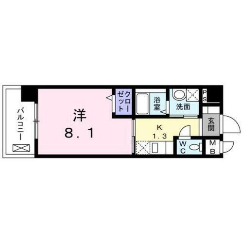 福岡県北九州市八幡西区熊手１丁目 黒崎駅 1K マンション 賃貸物件詳細