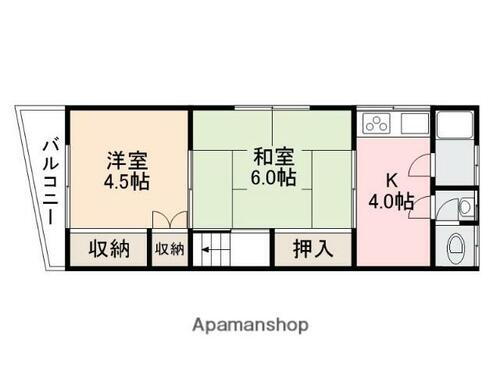 香川県高松市上福岡町 花園駅 2K アパート 賃貸物件詳細