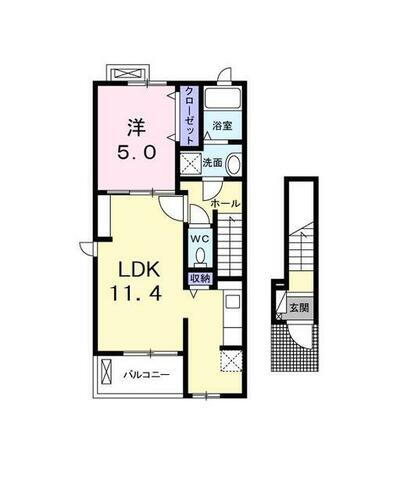 ユニヴェール 2階 1LDK 賃貸物件詳細
