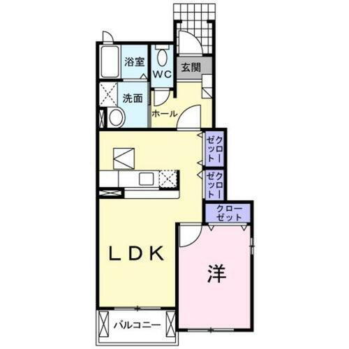 エミーユⅡ 1階 1LDK 賃貸物件詳細