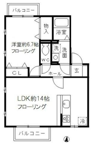 夢路オネスト 2階 1LDK 賃貸物件詳細