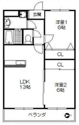 福岡県春日市天神山６丁目 博多南駅 2LDK マンション 賃貸物件詳細