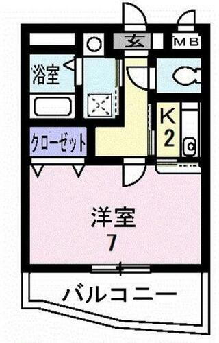 ハイパレスⅡ 4階 1K 賃貸物件詳細