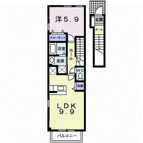 フォレストヒルズ３号館 2階 1LDK 賃貸物件詳細