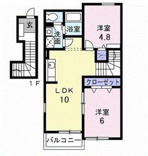 福岡県久留米市上津町 南久留米駅 2LDK アパート 賃貸物件詳細