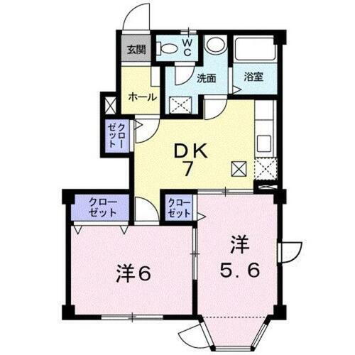 福岡県久留米市本山２丁目 久留米高校前駅 2DK アパート 賃貸物件詳細