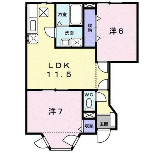 福岡県久留米市北野町中 北野駅 2LDK アパート 賃貸物件詳細