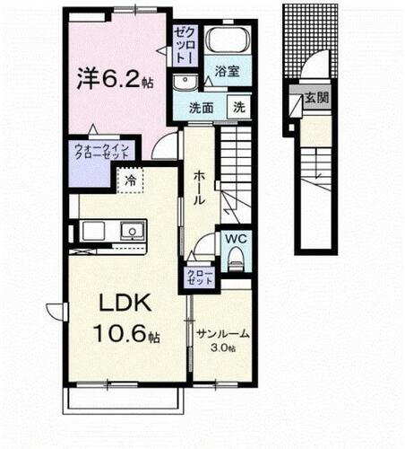 ヒカルサ鳥栖今泉ノース 2階 1LDK 賃貸物件詳細