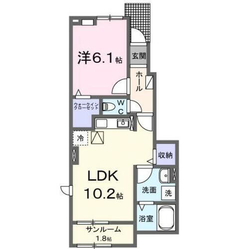 ヒカルサ鳥栖今泉ノース 1階 1LDK 賃貸物件詳細