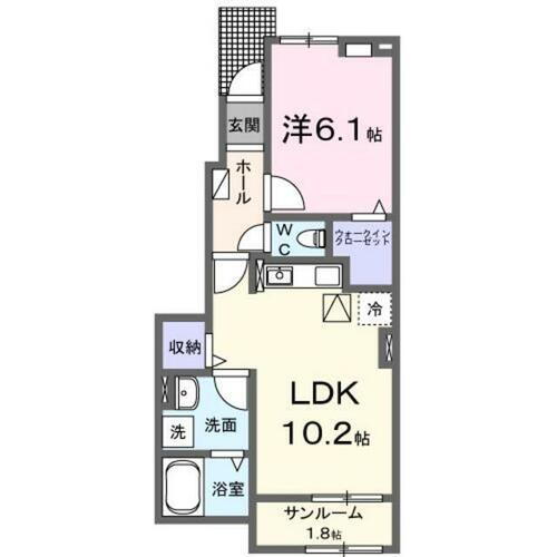 ヒカルサ鳥栖今泉ノース 1階 1LDK 賃貸物件詳細