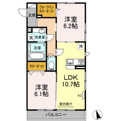 神奈川県川崎市宮前区犬蔵２丁目 鷺沼駅 2LDK アパート 賃貸物件詳細