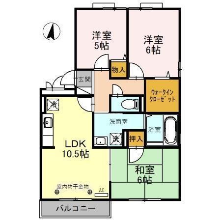 カルフール　Ａ 3階 3LDK 賃貸物件詳細
