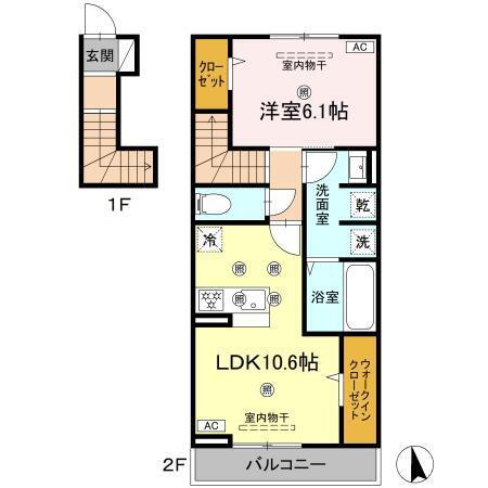 愛媛県松山市吉藤５丁目 松山市駅 1LDK アパート 賃貸物件詳細