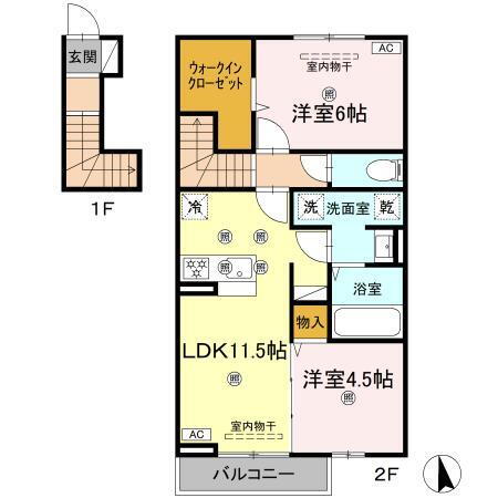 愛媛県松山市吉藤５丁目 松山市駅 2LDK アパート 賃貸物件詳細