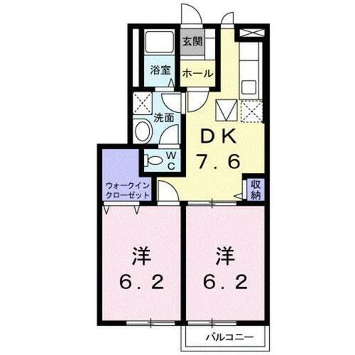 栃木県宇都宮市御幸ケ原町 岡本駅 2DK アパート 賃貸物件詳細