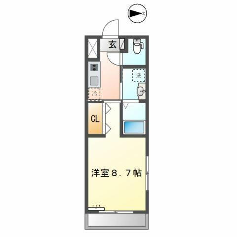 長崎県長崎市白鳥町 若葉町駅 1K アパート 賃貸物件詳細