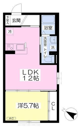 神奈川県平塚市桜ケ丘 平塚駅 1LDK アパート 賃貸物件詳細