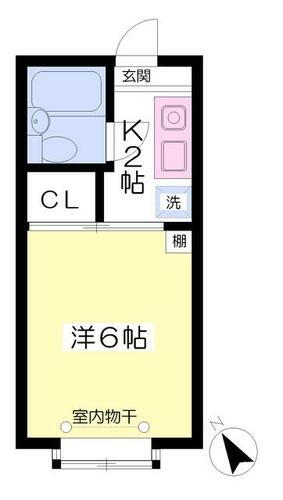 千葉県市川市鬼高１丁目 下総中山駅 1K アパート 賃貸物件詳細