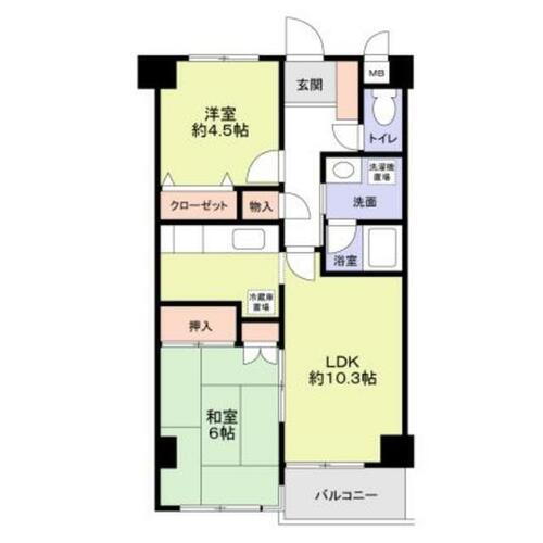 東京都練馬区豊玉上１丁目 江古田駅 2LDK マンション 賃貸物件詳細