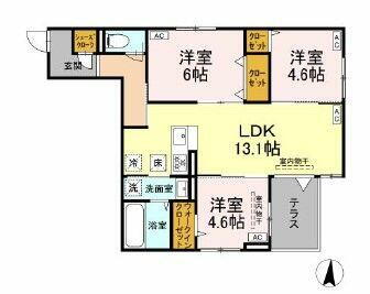 神奈川県大和市大和東３丁目 大和駅 3LDK アパート 賃貸物件詳細