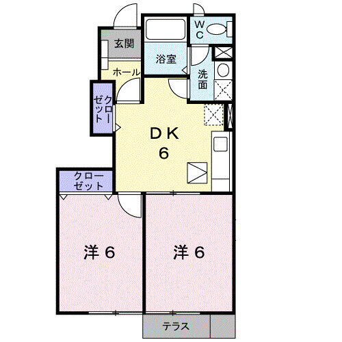 ハートフルハイツＢ 1階 2DK 賃貸物件詳細