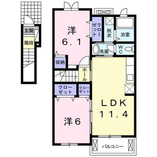 福岡県大野城市牛頸４丁目 下大利駅 2LDK アパート 賃貸物件詳細