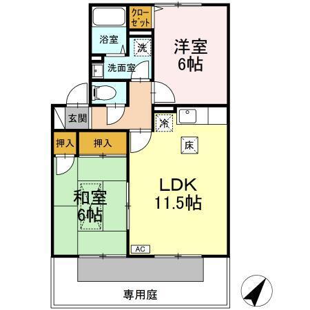 福岡県福岡市南区柏原６丁目 高宮駅 2LDK アパート 賃貸物件詳細