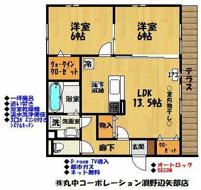 相武ガーデンコート 1階 2LDK 賃貸物件詳細