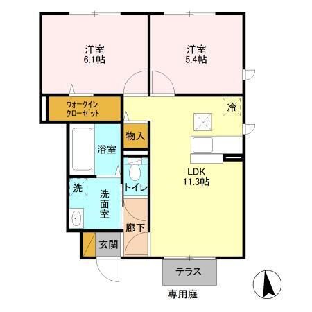 ステアヒルズⅠ 1階 2LDK 賃貸物件詳細