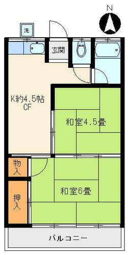 第二當摩荘 2階 2K 賃貸物件詳細