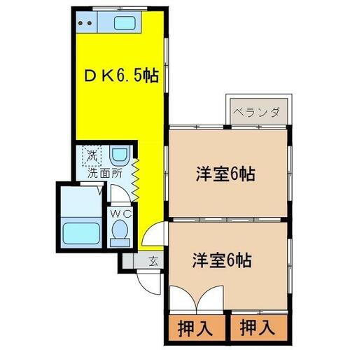 長崎県佐世保市赤崎町 2DK アパート 賃貸物件詳細