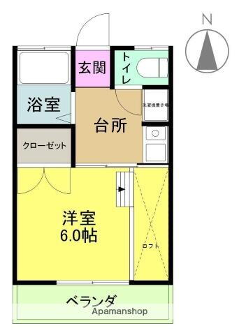 福島県いわき市平上荒川字砂屋戸 いわき駅 1K アパート 賃貸物件詳細