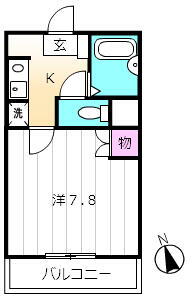 コーポラスヘルシーⅡ 1階 1K 賃貸物件詳細