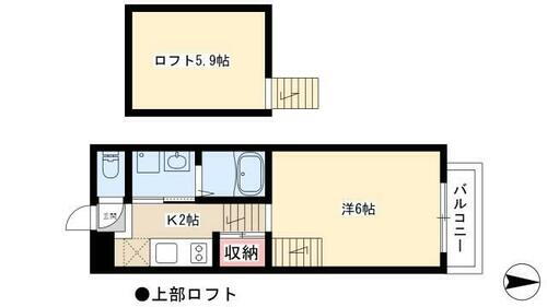 Ｏｒｑｕｅ　Ｄ’ｏｒ　Ｋａｓａｔｏｒｉ（オクレドールカサトリ） 2階 1K 賃貸物件詳細