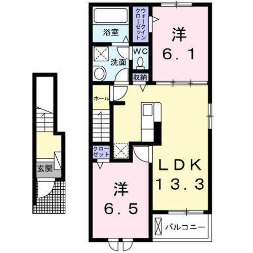 プラーンドルＸＩＩ 2階 2LDK 賃貸物件詳細