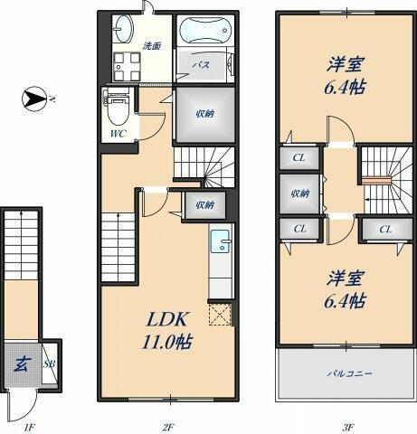 大阪府東大阪市善根寺町４丁目 新石切駅 2LDK アパート 賃貸物件詳細