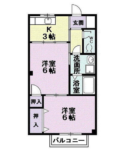 愛知県北名古屋市二子曙 西春駅 2K アパート 賃貸物件詳細