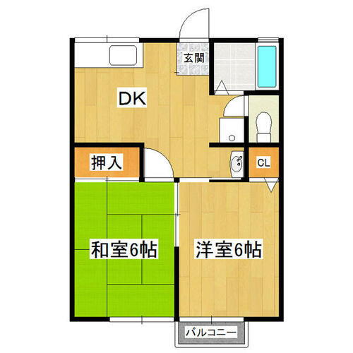 ガーデンハイツ 2階 2DK 賃貸物件詳細