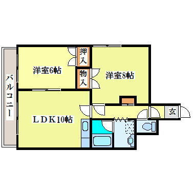 北海道北広島市大曲中央２丁目 2LDK マンション 賃貸物件詳細