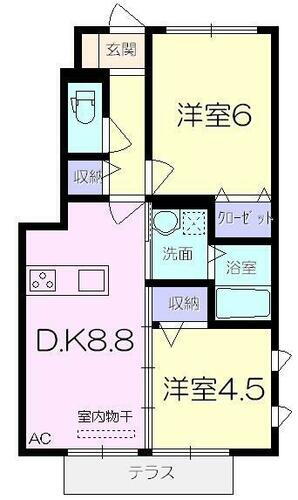 佐賀県鹿島市大字納富分 肥前鹿島駅 2DK アパート 賃貸物件詳細
