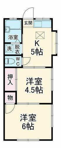 千葉県市川市国府台６丁目 矢切駅 2K アパート 賃貸物件詳細
