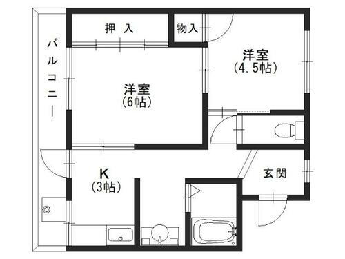 京都府京都市西京区川島松ノ木本町 桂駅 2K マンション 賃貸物件詳細