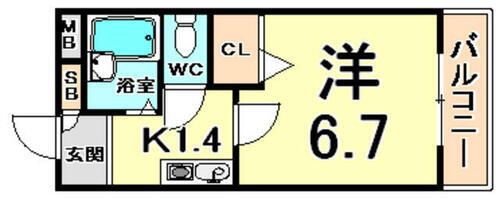 兵庫県尼崎市杭瀬南新町１丁目 杭瀬駅 1K マンション 賃貸物件詳細