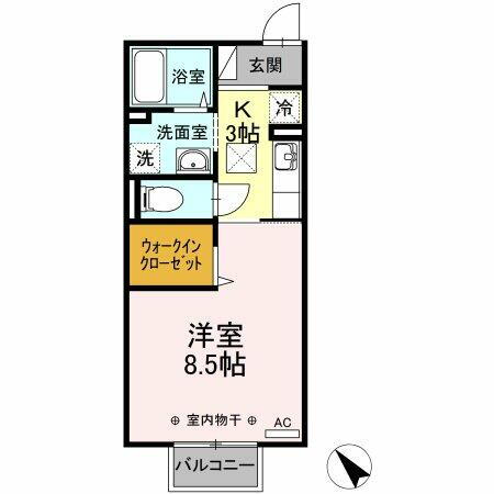 山梨県中巨摩郡昭和町清水新居 国母駅 1K アパート 賃貸物件詳細