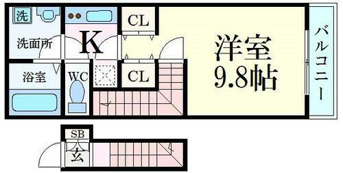 兵庫県姫路市手柄 手柄駅 1K アパート 賃貸物件詳細