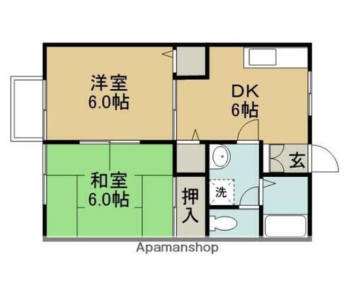 愛媛県今治市喜田村５丁目 伊予富田駅 2DK アパート 賃貸物件詳細