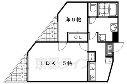 京都府京都市山科区大宅五反畑町 椥辻駅 1LDK マンション 賃貸物件詳細