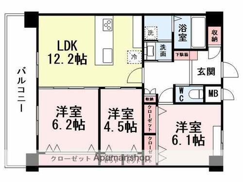 ギャラン中央 14階 3LDK 賃貸物件詳細